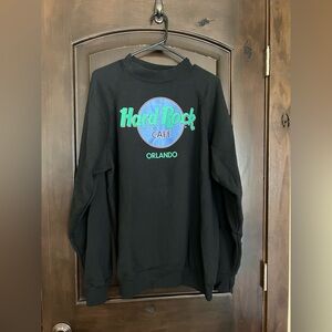 Hard Rock Cafe Black and Green Ladies Sweatshirt.